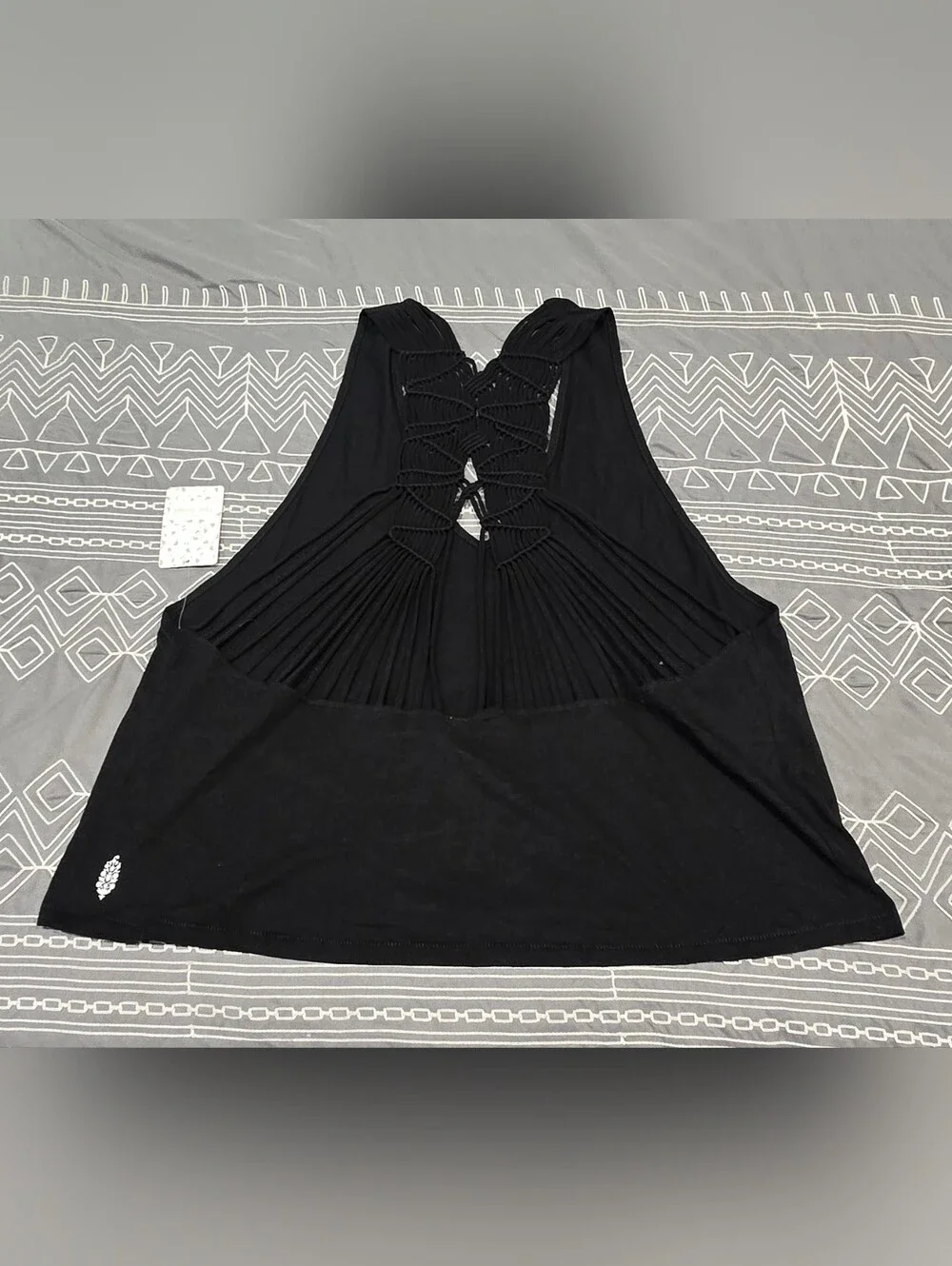 Free People Crochet Back Tank Top Size Medium